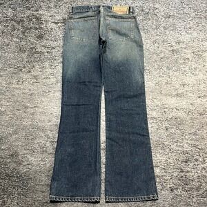 Diesel Industry Jeans Mens 29x30 Blue Bootcut Flare Low Rise Made In Italy Y2K
